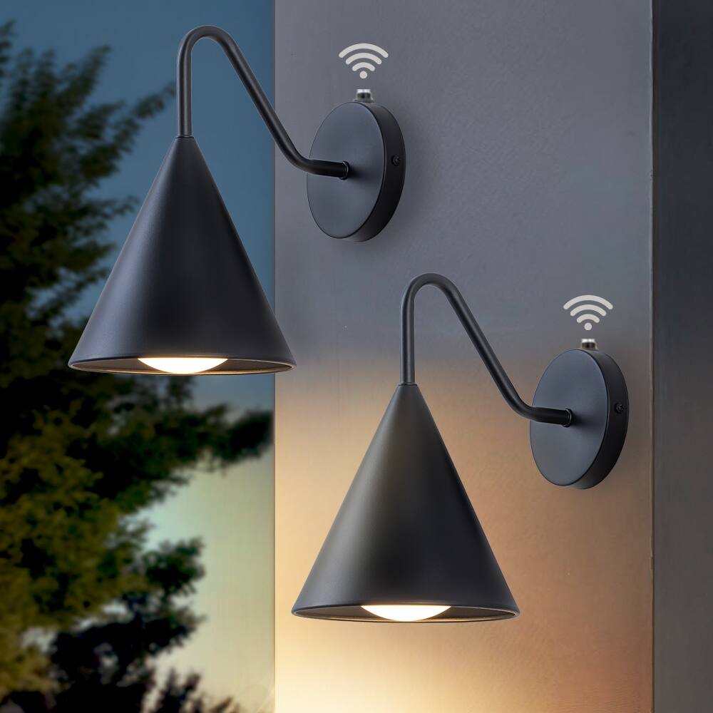 Modern LED Outdoor Wall Sconce Set of 2