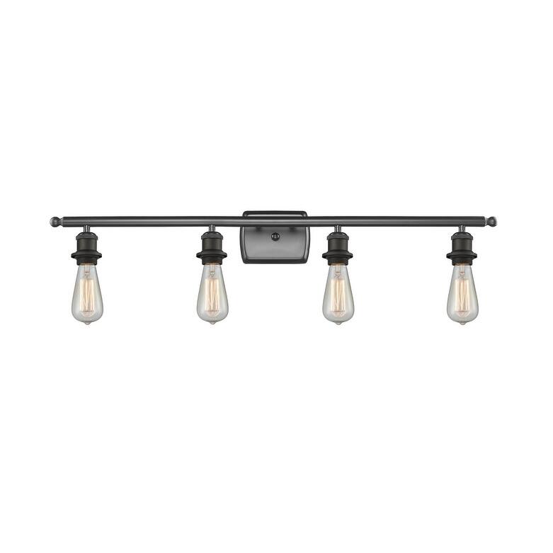 Innovations Lighting Bare Bulb 4 Light 36" Wide Bathroom Vanity Light - Oiled Rubbed Bronze
