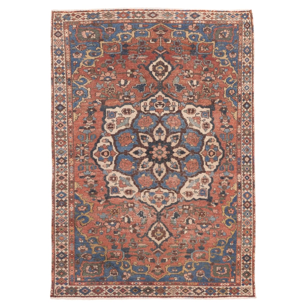 ECARPETGALLERY Hand-knotted Kayseri Vintage Red Wool Rug - 4'7 x 6'4