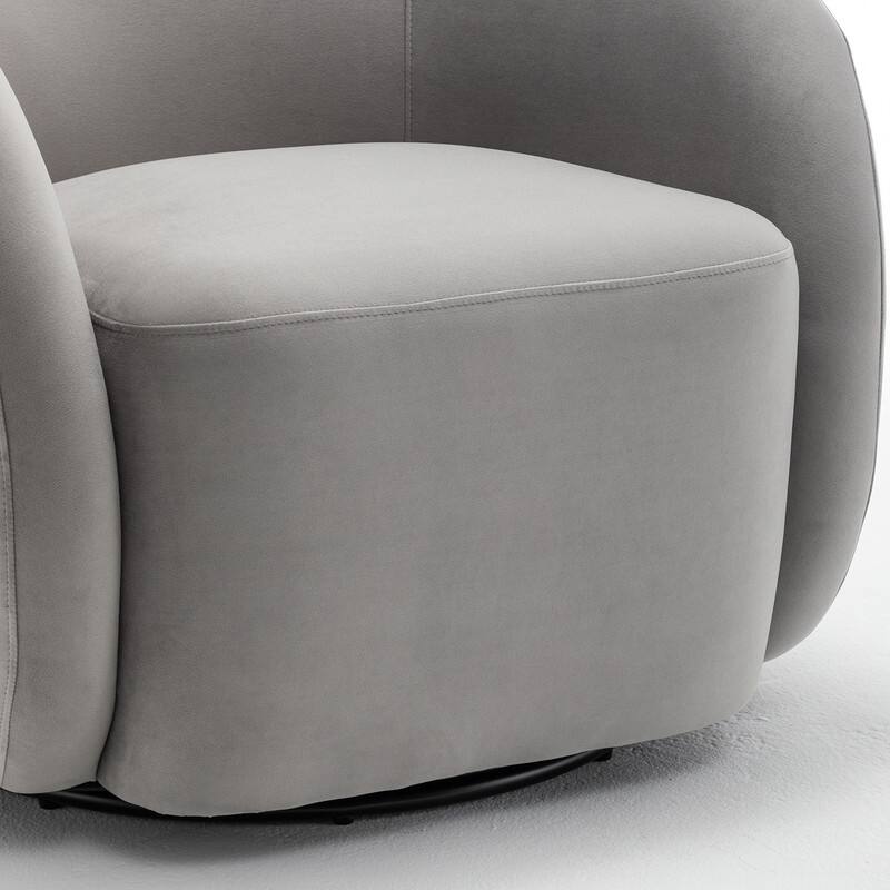 SEYNAR Modern Glam Velvet Upholstered 360 Degree Swivel Accent Armchair Set of 2
