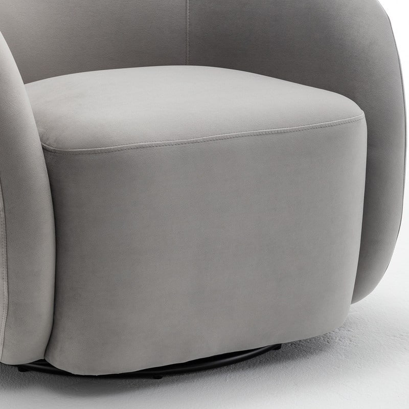 SEYNAR Modern Glam Velvet Upholstered 360 Degree Swivel Accent Armchair