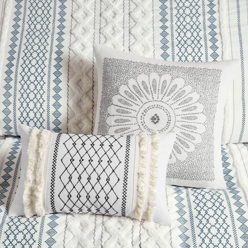 GDF Studio - Imani Cotton Printed Comforter Set with Chenille Detailing
