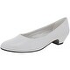 preview thumbnail 2 of 1, Easy Street Womens Halo Dress Pumps Faux Leather Slip On - White