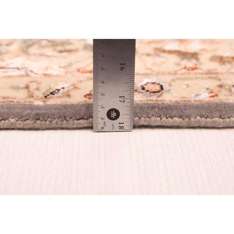 ECARPETGALLERY Hand-knotted Mirzapur Dark Grey Viscose, Wool Rug - 6'0 x 8'11