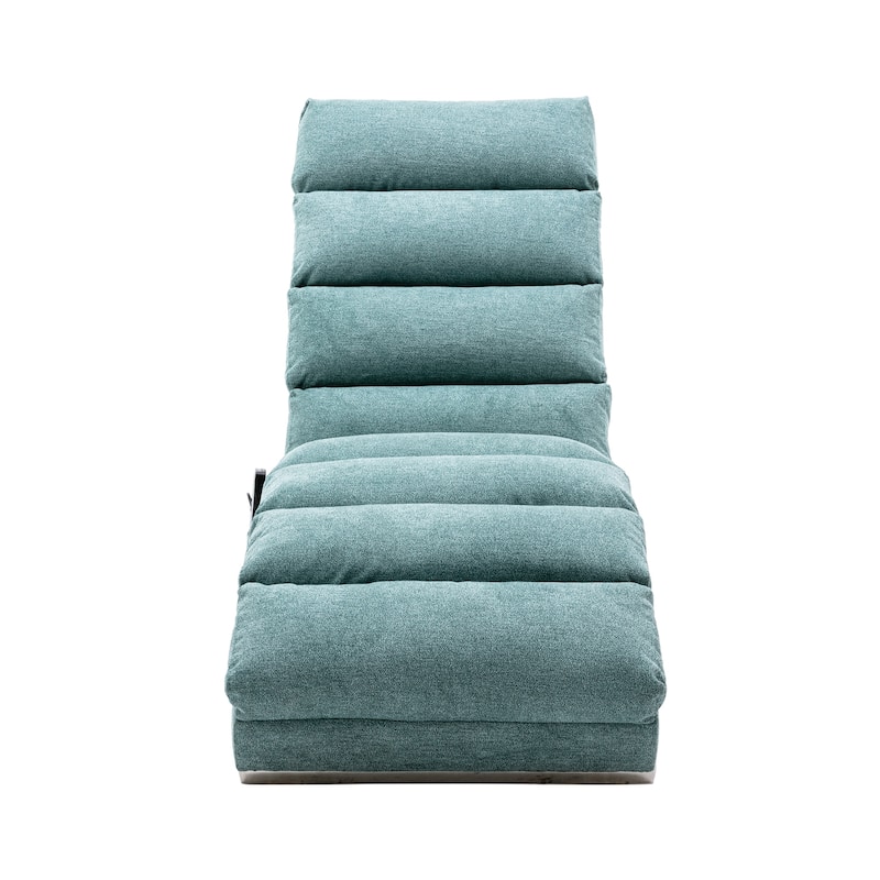 Linen Electric Massage Recliner Chaise Chair with Remote Control and Ergonomic Backrest