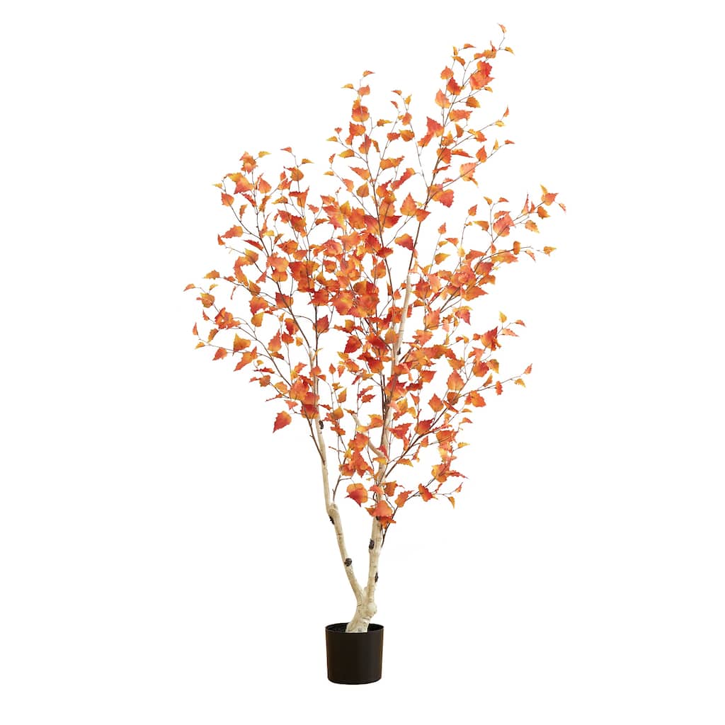 6' Autumn Birch Artificial Fall Tree