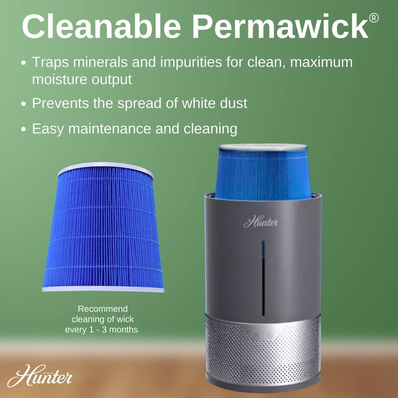 Hunter Fan Company Aspire 1.2 Gal Evaporative Humidifier with PermaWick Filter