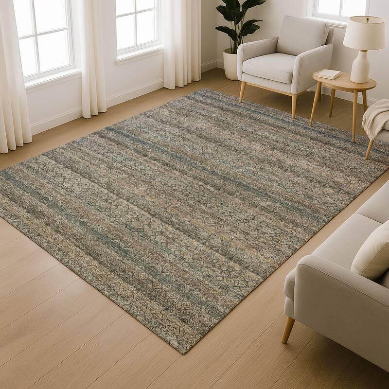 Premium Washable Super Soft Boho Stripes Mayfield Rug
