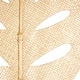 preview thumbnail 3 of 2, Light Brown Bamboo Wood Handmade Tall Woven Palm Leaf Leaf Home Decor Natural Foliage with Varying Shapes (Set of 3)