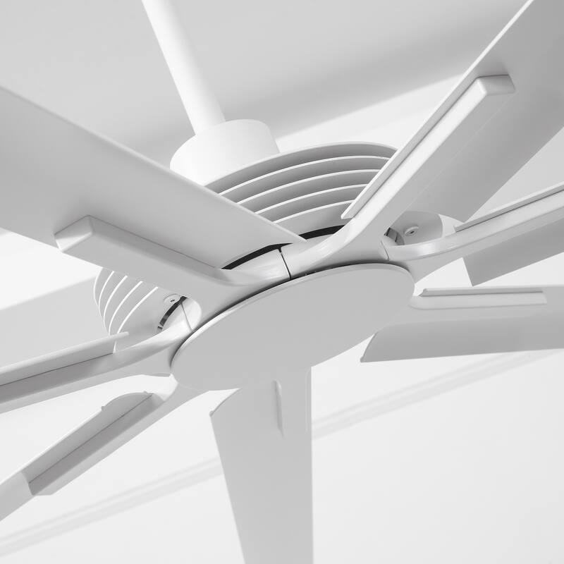 100" Indsutrial Black/ Silver Extra Larger Commercial Ceiling Fan with Remote - 100" Huge Fan