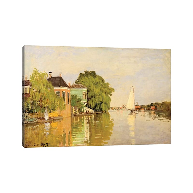 iCanvas "Houses On The Achterzaan" by Claude Monet Canvas Print