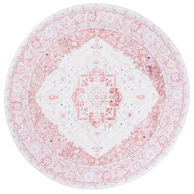 SAFAVIEH Tucson Machine Washable Slip Resistant Mazie Oriental Medallion