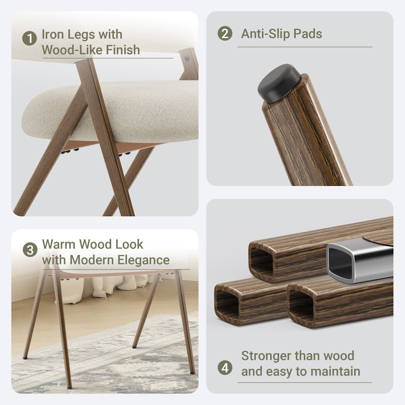 Modern Reclining Dining Chairs， 135° Back & 18.9" Wide Seat with Thick Cushion