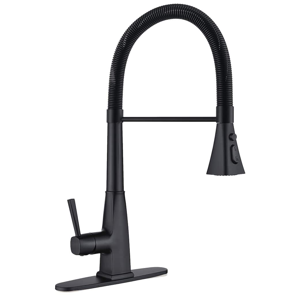 Single Handle Pull Down Sprayer Kitchen Faucet with Oil Rubbed Bronze