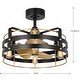 preview thumbnail 18 of 16, Sewell Collection 24-in. Three-Blade Matte Black Modern Ceiling Fan - 24 in x 24 in x 19.1875 in