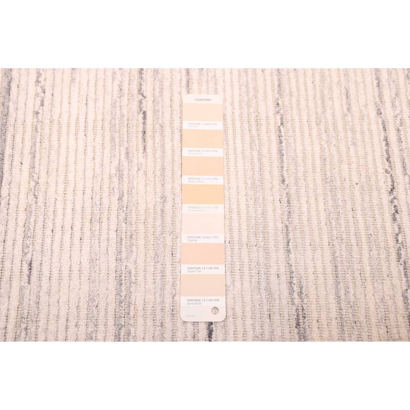 ECARPETGALLERY Hand Loomed Kashkuli Gabbeh Ivory Viscose Rug - 5'3 x 7'10