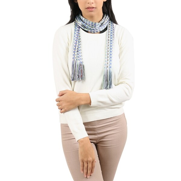 Missoni Green/Blue Checkered Scarf - 14-72. Opens flyout.