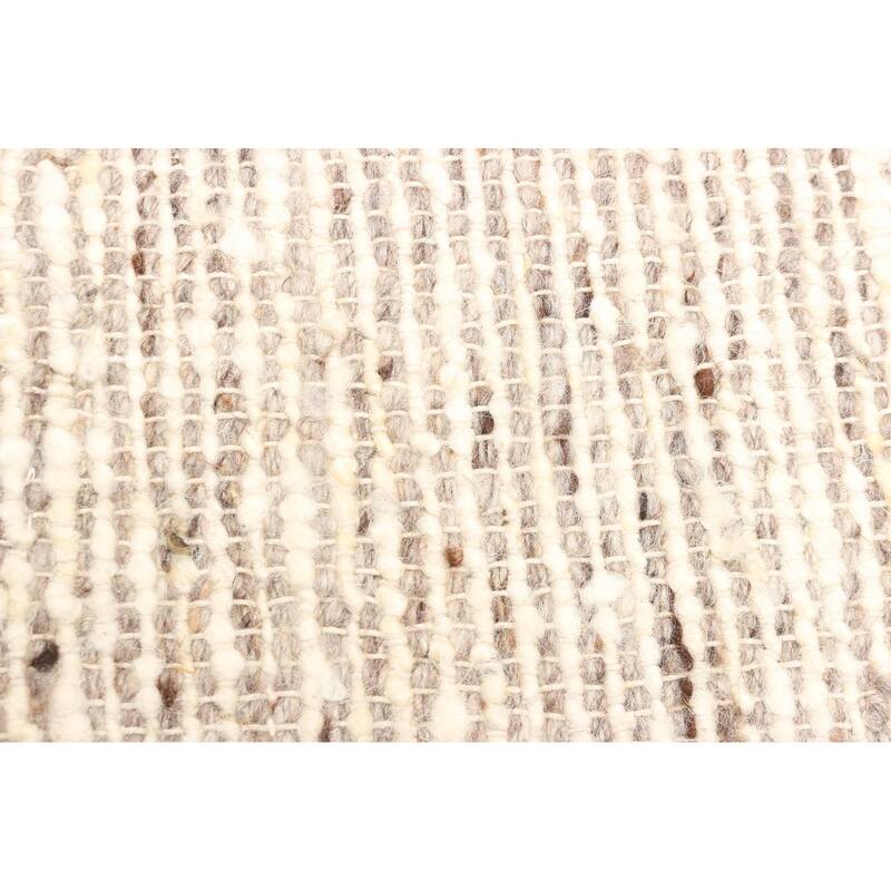 ECARPETGALLERY Braid weave Sienna Tan Wool Rug - 5'1 x 8'3