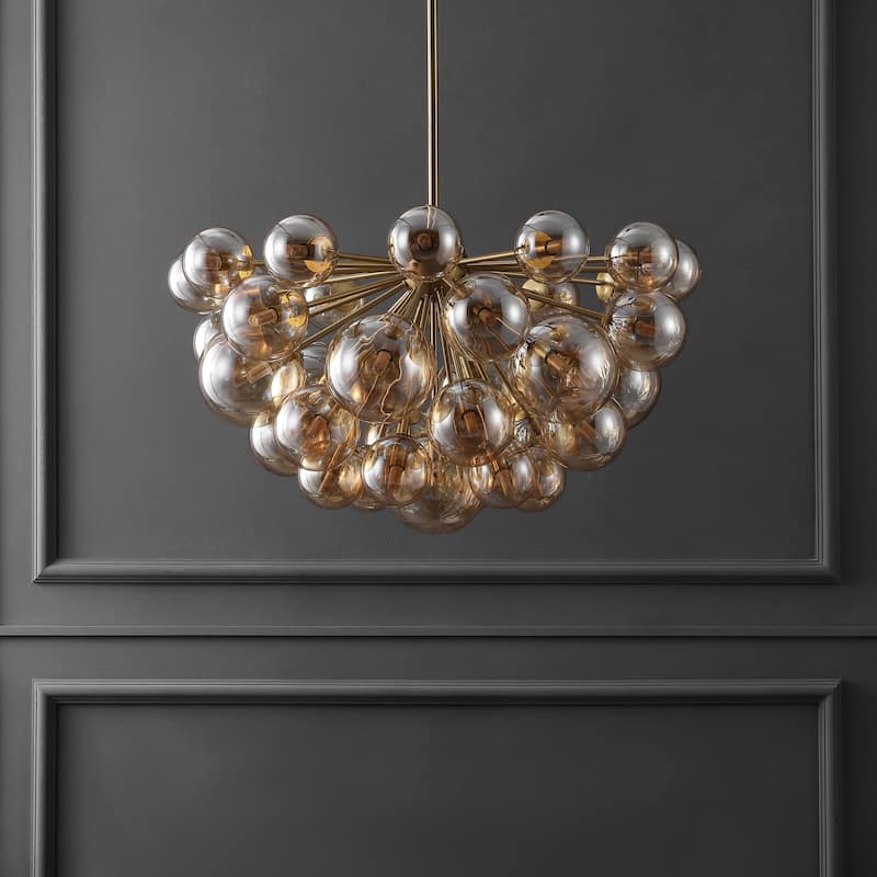 SAFAVIEH Couture Raphaela Glass Globe Chandelier - 30"W x 30"D x 45"H