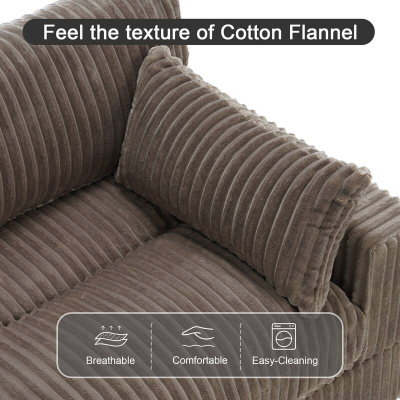 Plush Faux Fur Accent Sofa Chair