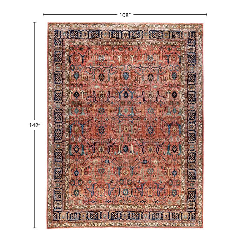 Serapi One-of-a-Kind Hand-Knotted Area Rug - Pink - 9' 0" x 11' 10"
