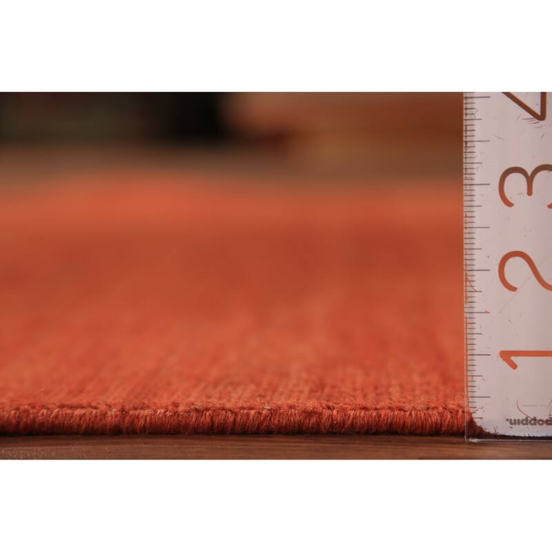 Orange Gabbeh Modern Rug Handmade Bedroom Wool Carpet - 4'0" x 6'0"