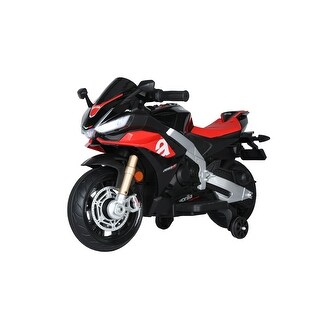 2MPH Kids Electric Motorcycle Ride On with Music, Bluetooth, Shock Absorbers, Remote Control, and Training Wheels