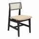 preview thumbnail 10 of 13, DHP Eleni Mid-Century Modern Cane Dining Chairs, Set of 2, Cream/Seadrift