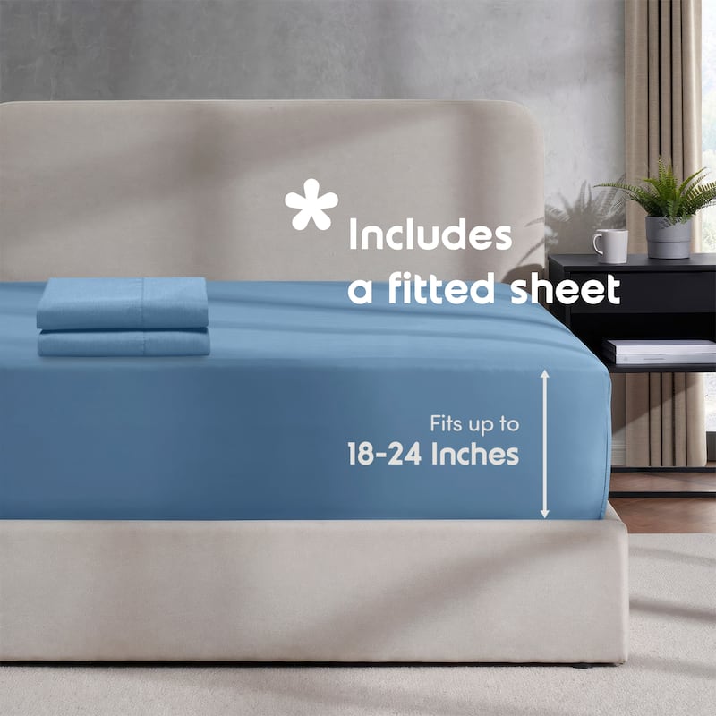 Emperyan Duvet Cover With Fitted Sheet Soft Double Brushed Bedding Set