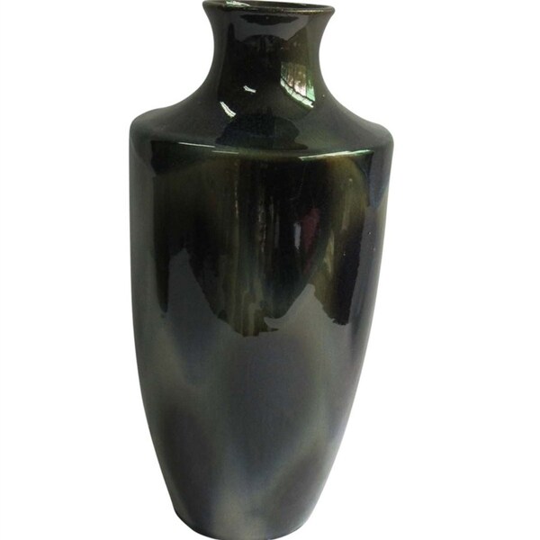 Voguish Ceramic Decorative Vase, Green