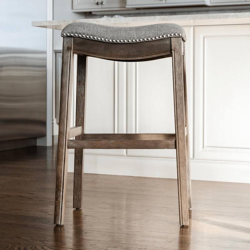 Maven Lane Adrien Saddle Kitchen Stool
