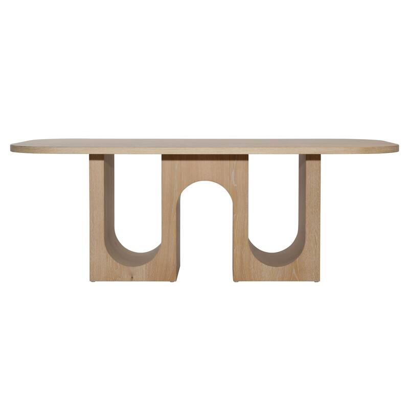 Jordan 84" Wide Oak Dining Table, Natural