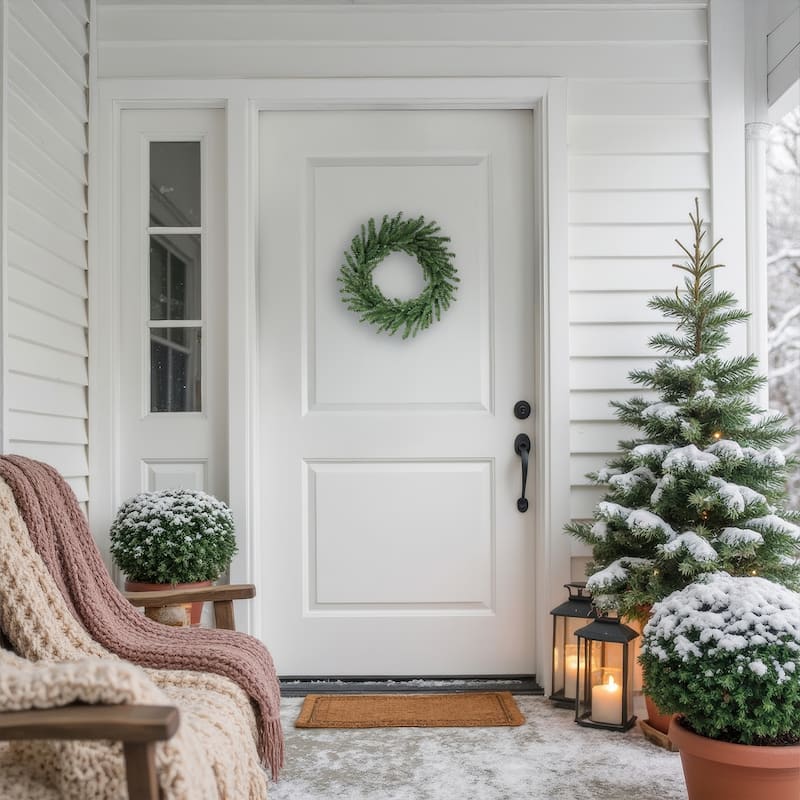 16" Mini Pine Artificial Christmas Wreath - Unlit