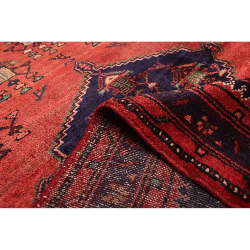 ECARPETGALLERY Hand-knotted Andelz Dark Navy, Red Wool Rug - 3'5 x 6'3