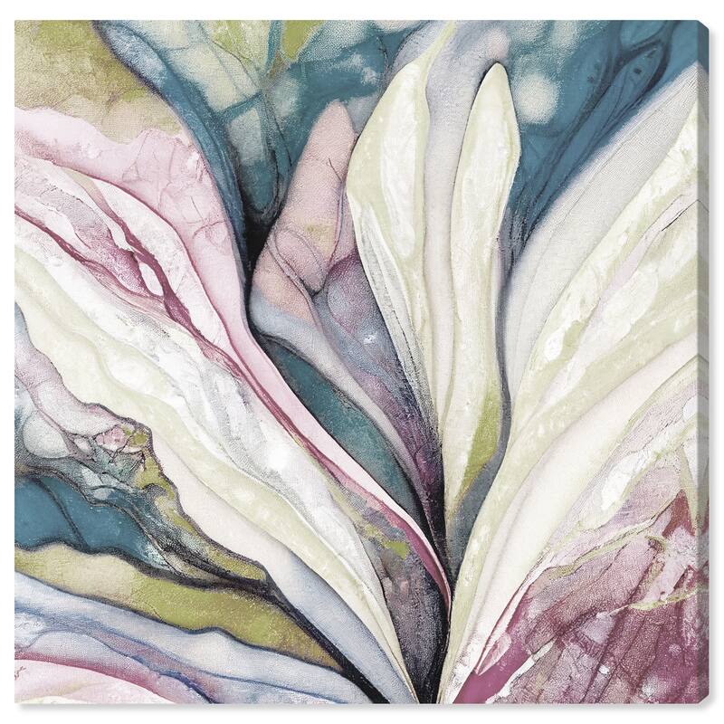 Wynwood Studio Canvas Abstract Petals Summer Purple and Modern & Contemporary Wall Art Canvas Print