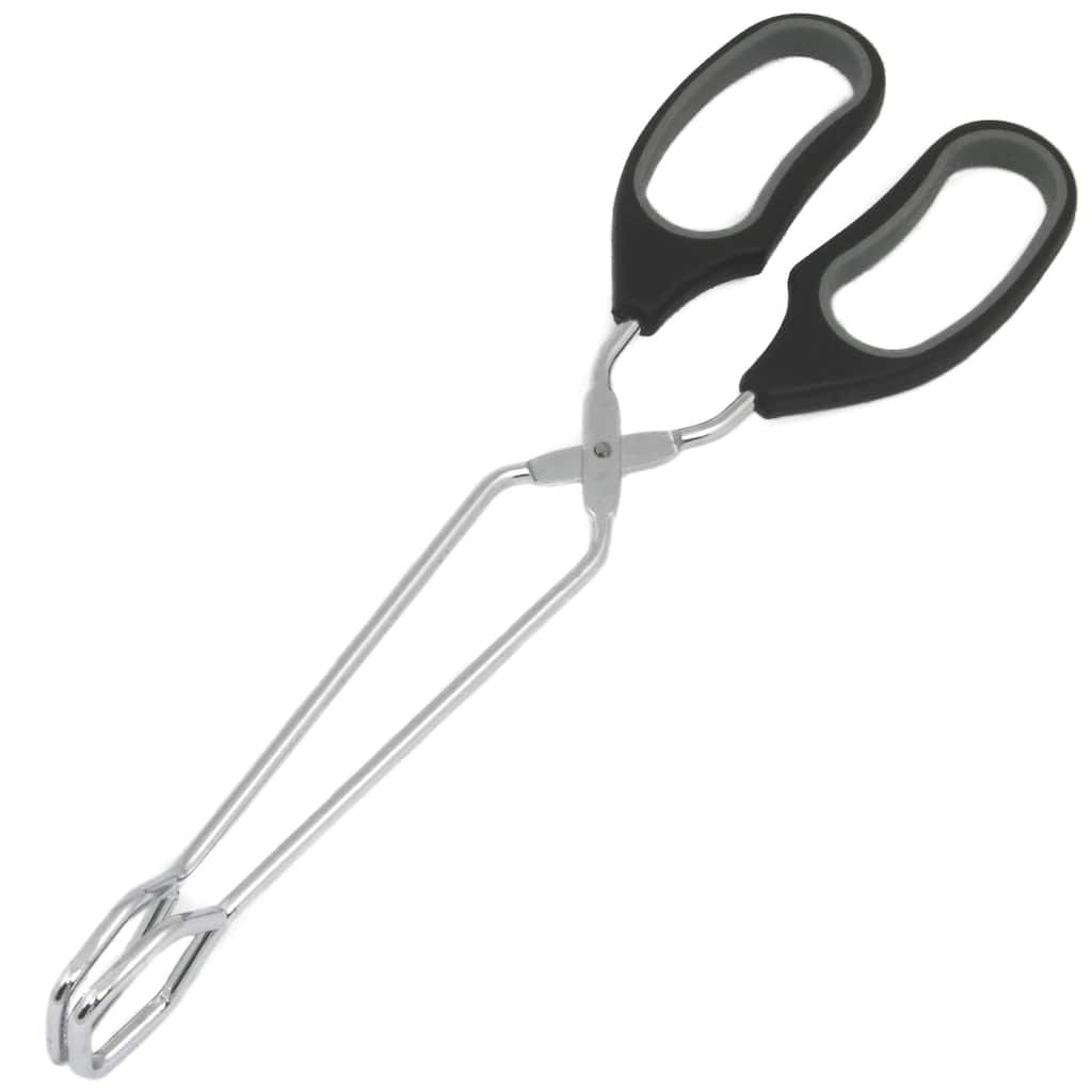 Chef Craft 12" Long Comfort Grip Handles Straight Cooking Tongs
