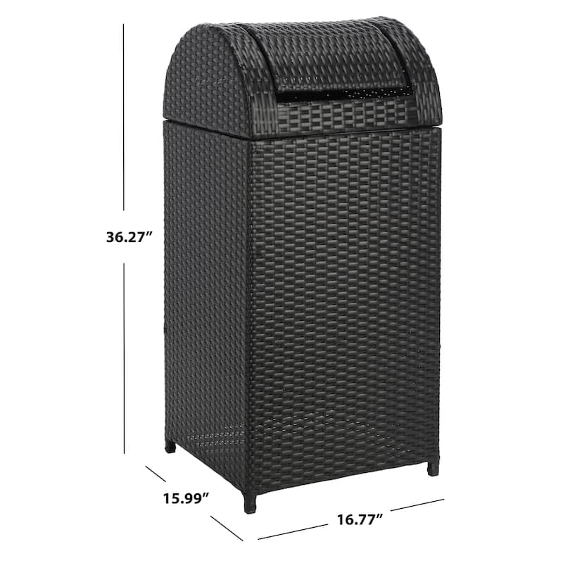 SAFAVIEH Outdoor Mazeli Trash Bin (Fully Assembled)