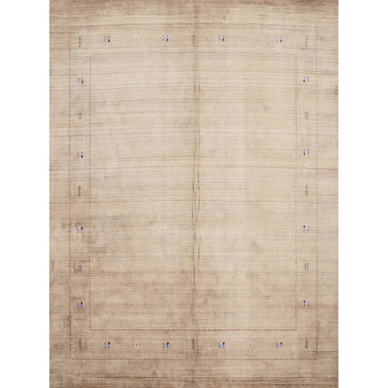 Hand Knotted Oriental 100% Wool Carpet Tribal Animal Pictorial Brown Gabbeh Area Rug - 8' 11'' X 8' 11''