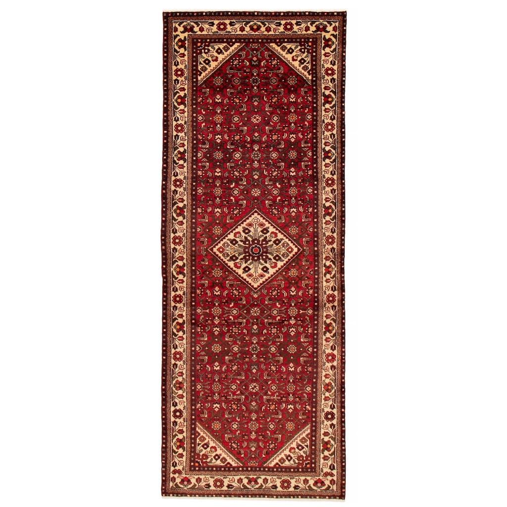 ECARPETGALLERY Hand-knotted Anadol Red Wool Rug - 3'7 x 10'1
