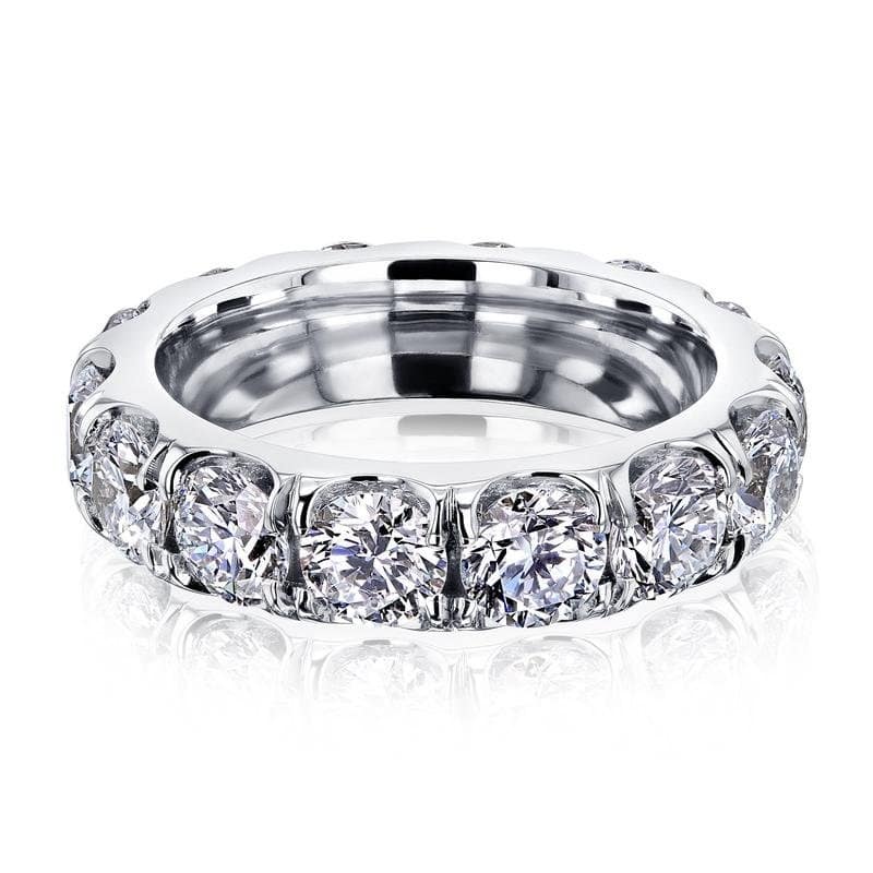 Kobelli 4.3 to 5.3 Carat Lab Grown Diamond 14k Solid Gold Wide Eternity Bethany Ring