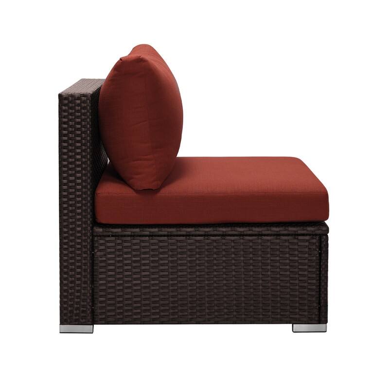 FINCATI Outdoor 7-piece Extra Large High Back Patio Furniture Set with Propane Gas Fire Pit Table, Conversation Wicker Couch Set