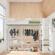 preview thumbnail 1 of 10, Stylish & Simple Full Size Metal Loft Bed with Wardrobe and Storage Shelves, Sturdy Construction & Unique Design, White White