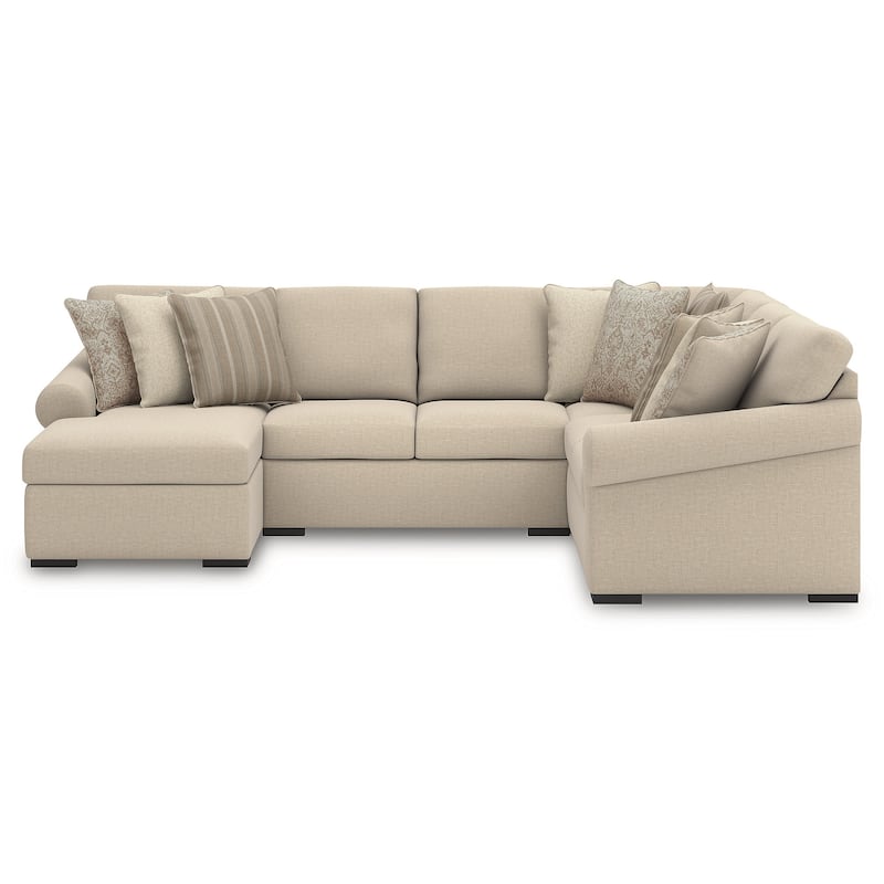 Signature Design by Ashley LadyMae Beige 4-Piece Sectional with Chaise