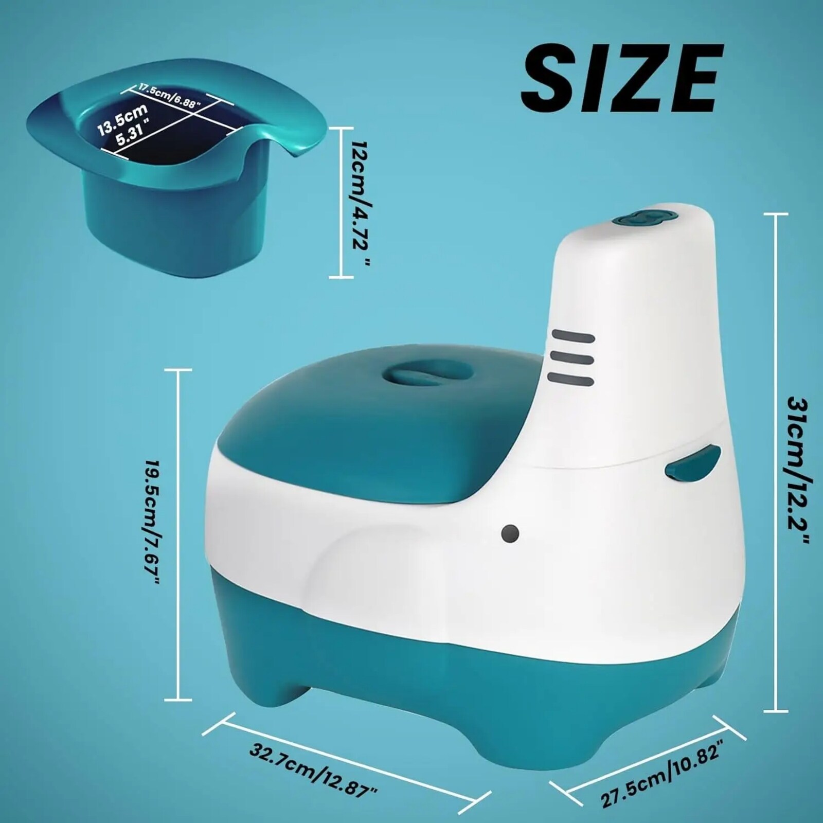 高い信頼 厚い信頼 Portable Potty Training Seat with Realistic Flush Perfect 米・雑穀・粉類