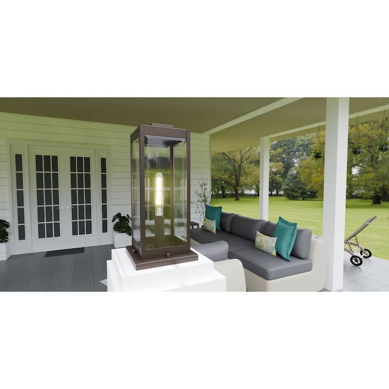 Westover 1-Light Western Bronze Outdoor Pier Mount Light