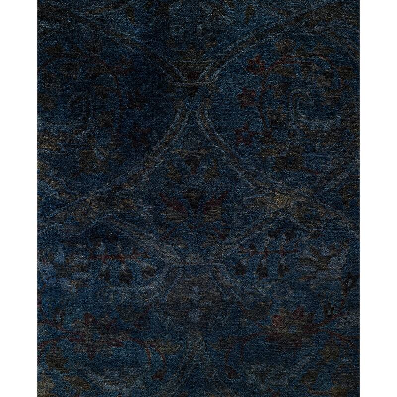 Overdyed One-of-a-Kind Hand-Knotted Area Rug - Black - 6' 1" x 8' 9"