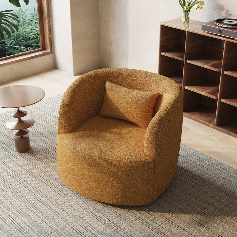 Single Accent Chair Teddy Swivel Barrel Chairs