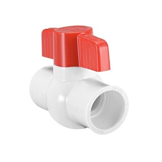 PVC Ball Valve Supply Tube Sliding knob Sliding Ends 1-1//2 inches Inner Hole Diameter Red Gray 2 Pieces