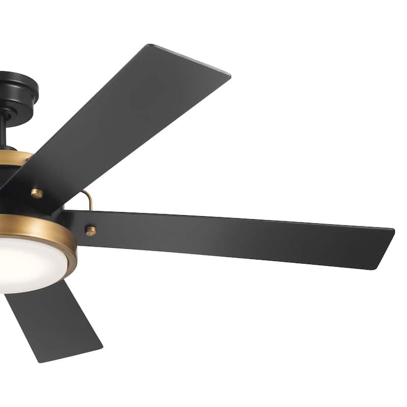 Kichler Lighting Salvo 56 inch Integrated LED Indoor Satin Black Ceiling Fan Bed Bath & Beyond