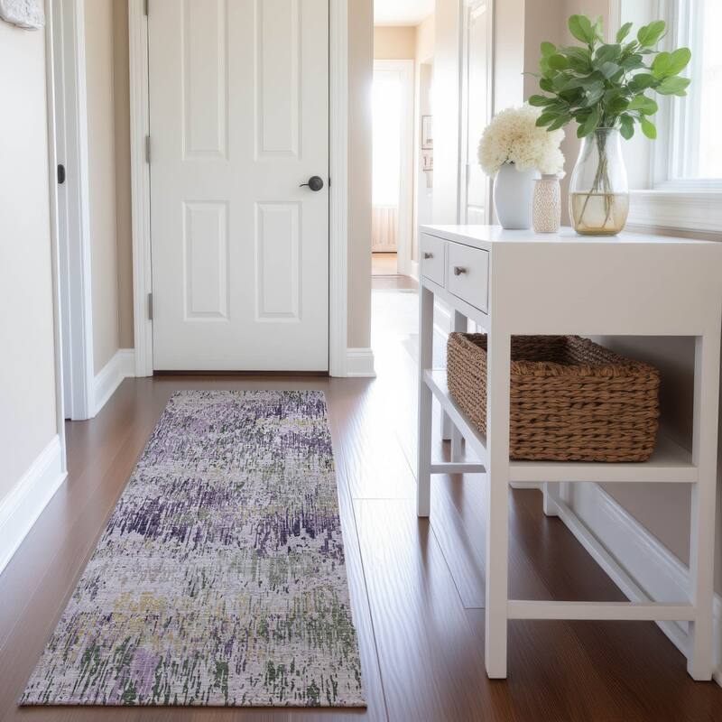 Premium Washable Super Soft Ombre Mayfield Rug - Lavender - 2'3" x 7'6"